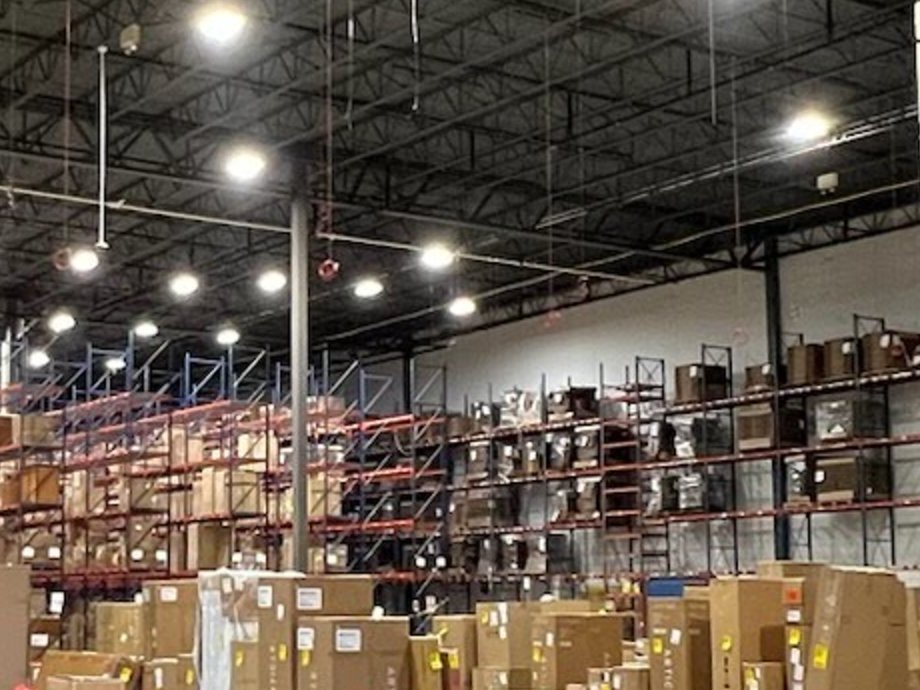 Consignment inventory staged at the warehouse